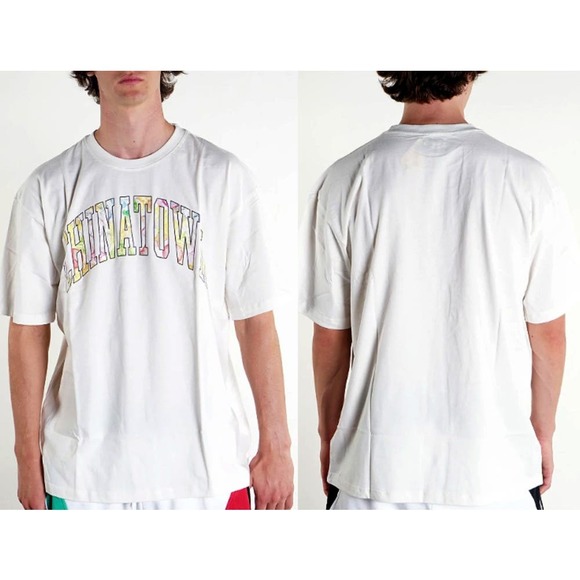 CHINATOWN MARKET Men's CHINATOWN Watercolor Arc T-Shirt Cream Size Large NWT - Picture 1 of 7